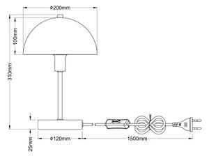Globo 24009W - Stolní lampa ATOMA I 1xE14/40W/230V bílá