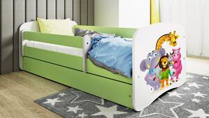 Kocot kids Dětská postel Babydreams ZOO zelená