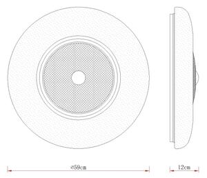 Globo 48071-50 - LED Stropní svítidlo GRAHAM LED/48W/230V pr. 59 cm bílá
