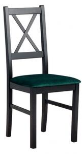 Jídelní sestava DX 34 odstín dřeva (židle + nohy stolu) ořech , odstín lamina (deska stolu) bílá, potahový materiál látka