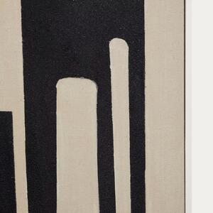 Černobílý abstraktní obraz Kave Home Salmi 140 x 90 cm