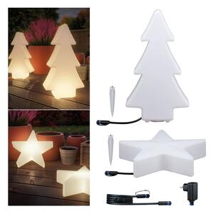 P 5022 Plug & Shine set LED světelný objekt strom + hvězda IP67 3000K 2,8W bílá - PAULMANN