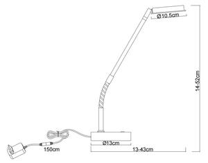 Globo 58504TM - LED Stmív dotyková stolní lampa SILVIO LED/6,5W/230V mosaz