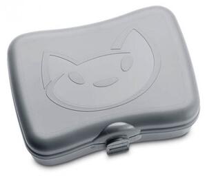 MIAOU chlebníček, box na svačinu s kočičkou KOZIOL (Barva-šedá)