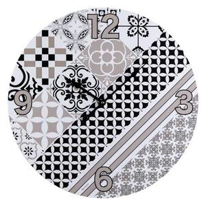 Nástěnné hodiny Alhambra 50cm BRANDANI (barva - bílá/černá/hnědá)