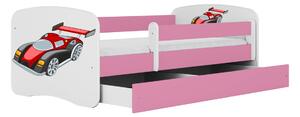 Kocot kids Dětská postel Babydreams závodní auto růžová