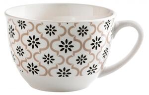 Šálek na čaj, cappuccino Alhambra BRANDANI (barva - Keramika, bílá/černá/hnědá)