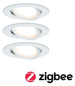 P 5140 Smart Home Zigbee set Smart Home Zigbee 3.0 vestavné svítidlo Nova Coin + Zigbee Cephei výklopné kruhové 84mm 50° Coin 3x6W 230V 2700K bílá mat - PAULMANN