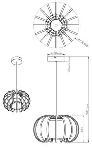Globo 15946B - LED Stmívatelný lustr na lanku RIBBON LED/40W/230V 3000K černá