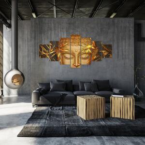 Obraz - Zlatý Buddha (210x100 cm)