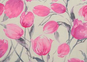 Dekorační látka - Sonja růžový tulipán - š.160cm