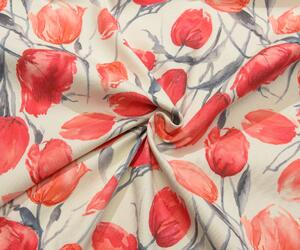 Dekorační látka - Sonja červený tulipán - š.160cm