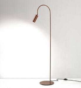 Cremasco Stojací lampa 7539, brunované dřevo, mosaz, GU10, Tmavé dřevo, Obývací pokoj / jídelna, Mosaz, Moderní
