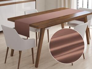 Biante Saténový běhoun na stůl polyesterový Satén LUX-L048 Bronzově hnědý 20x120 cm