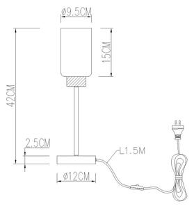 Globo 15977T - Stolní lampa ROWENA 1xE27/60W/230V černá/bílá