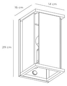 Lucide 27883/11/30 venkovní nástěnné svítidlo Claire 1x15W|E27|IP54
