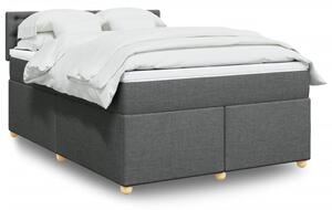 Box spring postel s matrací tmavě šedá 140x200 cm textil 3286718