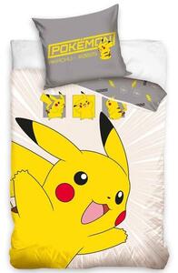 Carbotex Bavlněné povlečení 140x200 + 70x90 cm - Pokémon Pikachu v Akci