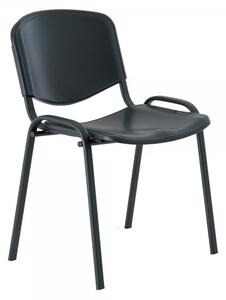 Plastová konferenční židle ISO - černé nohy černá