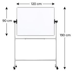 Mobilní tabule TM Idea, oboustranná, otočná, za sucha stíratelná, magnetická, 120x90 cm – řada FLEX