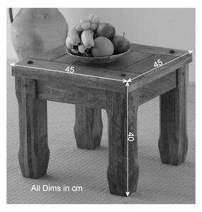 Odkládací stolek Devi 45x40x45 z mangového dřeva