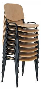 Dřevěná konferenční židle ISO - černé nohy / Buk