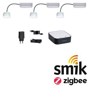 P 5182 Startovací sada Smart Home smik Gateway + 3x LED Modul vestavné svítidlo RGBW - PAULMANN