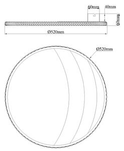 Globo 48493-40 - LED Stropní svítidlo CONSTANCE LED/40W/230V pr. 52 cm zlatá