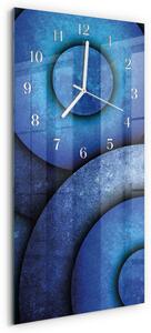 Skleněné hodiny vertikální Umění kruhů zsppb-30x60-00081627