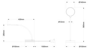 Globo 58503T - LED Stmívatelná dotyková stolní lampa KALDERON LED/8W/230V černá