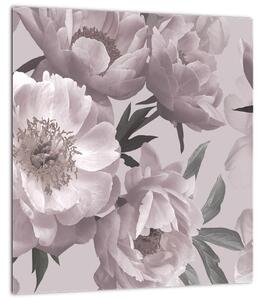 Obraz - Vintage květy pivoněk (30x30 cm)