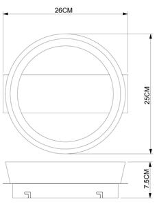 Globo 48048D - LED Stropní svítidlo SYRAKUS LED/12W/230V 3000K 26x25 cm