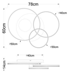 Globo 48480-40 - LED Stropní svítidlo SANFORD LED/40W/230V 3000K 78x60 cm béžová