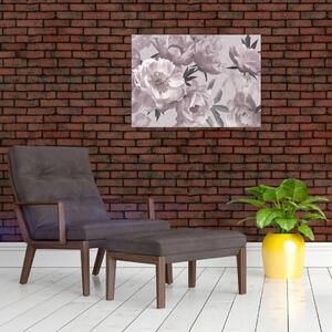 Obraz - Vintage květy pivoněk (70x50 cm)