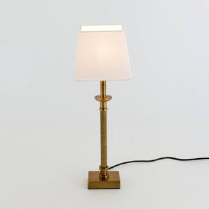 Holländer Stolní lampa PALMARIA, zlatá/bílá, výška 52 cm, kov, E14, Mosaz / zlato, Obývací pokoj / jídelna, Hliník
