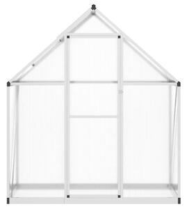 Skleník s podkladovým rámem stříbrný 169 x 58 x 195 cm hliník