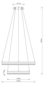 Globo 67377-60H - LED Stmívatelný lustr na lanku FRANCINE LED/60W/230V+DO