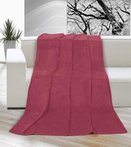 Bellatex Přikrývka Korall micro jednolůžko Vínová - 150x200 cm