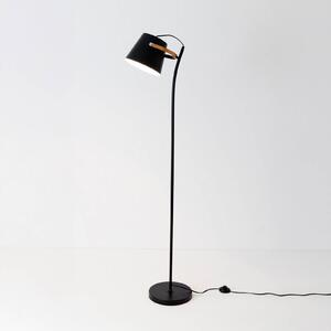 Holländer Stojací lampa ESPERTO, černá, výška 143 cm, kov, E27, Černá, Obývací pokoj / jídelna, kov