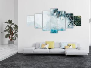 Obraz palmy nad mořem (210x100 cm)