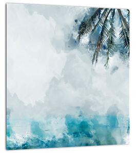 Obraz palmy nad mořem (30x30 cm)