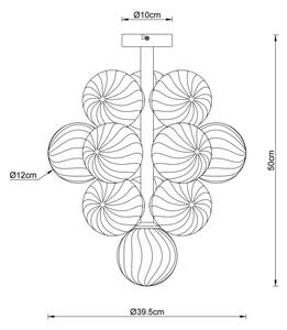 Globo 56146D - Lustr na tyči CONOR 13xG9/4W/230V