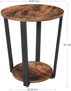 VASAGLE Odkládací stolek Industry - 50x50x57 cm