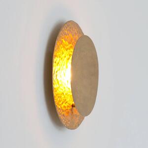 Holländer LED nástěnné světlo CORONARE, Ø 26 cm, zlatá, kovová, stmívatelné, stmívatelný, Mosaz / zlato, Obývací pokoj / jídelna, kov, Moderní