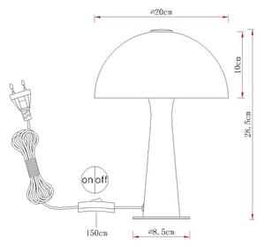Globo 50670152 - Stolní lampa JULIA 1xE14/25W/230V matný chrom