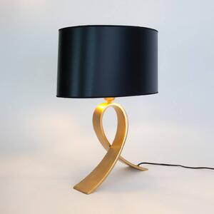 Holländer Stolní lampa CICLO OVAL, černá/zlatá, 52 cm, kov/plast, Černá, Obývací pokoj / jídelna, kov, Moderní