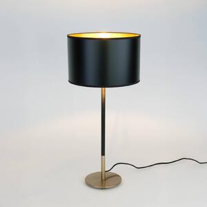 Holländer Stolní lampa ENZIO, černá/zlatá, výška 59 cm, kov/plast, Černá, Obývací pokoj / jídelna, kov, Moderní