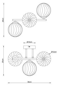 Globo 56146W - Nástěnné svítidlo CONOR 3xG9/4W/230V