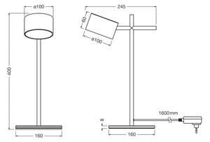 Osram - LED Stmívatelná stolní lampa DECOR KYOTO LED/12W/230V černá