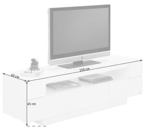 NÍZKÁ KOMODA, bílá, 150/45/40 cm Xora - TV stolky & komody pod TV